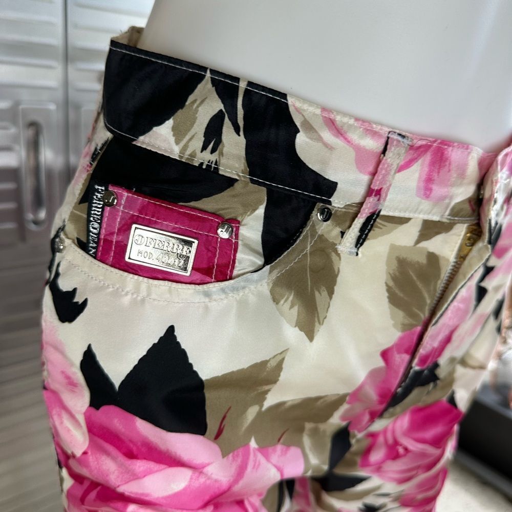 Gianfranco Ferre Silk Floral Pants 28 - Picture 5 of 14
